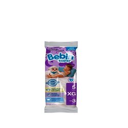 PAÑAL BEBIN SUPER EXTRA GRANDE BOLSA CON 3 PIEZAS