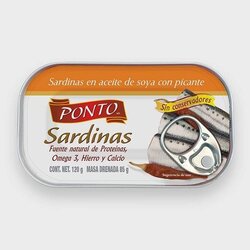 SARDINA PONTO ACEITE CON PICANTE 120 GR