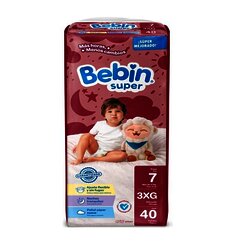 PAÑAL BEBIN SUPER 3XG CON 40 PIEZAS