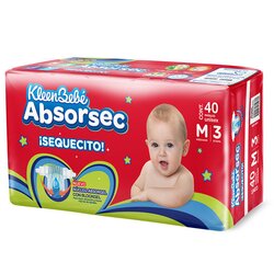 PAÑAL ABSORSEC ULTRA MEDIANO 40 PIEZAS