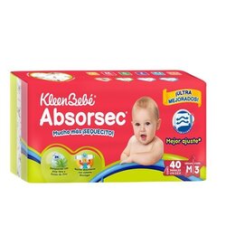 PAÑAL ABSORSEC ULTRA MEDIANO 40 PIEZAS PAÑAL ABSORSEC ULTRA MEDIANO 40 PIEZAS