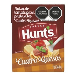 SALSA TOMATE PARA PASTA HUNTS 360 GR 4 QUESOS