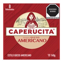 QUESO AMERICANO REBANADO CAPERUCITA 140 GR