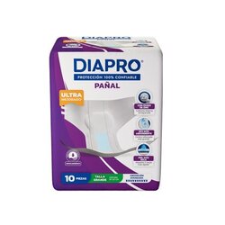 PAÑAL PARA ADULTO DIAPRO GRANDE CON 10 PIEZAS PAÑAL PARA ADULTO DIAPRO GRANDE CON 10 PIEZAS
