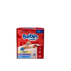 PAÑAL BEBIN MEDIANO 14 PIEZAS