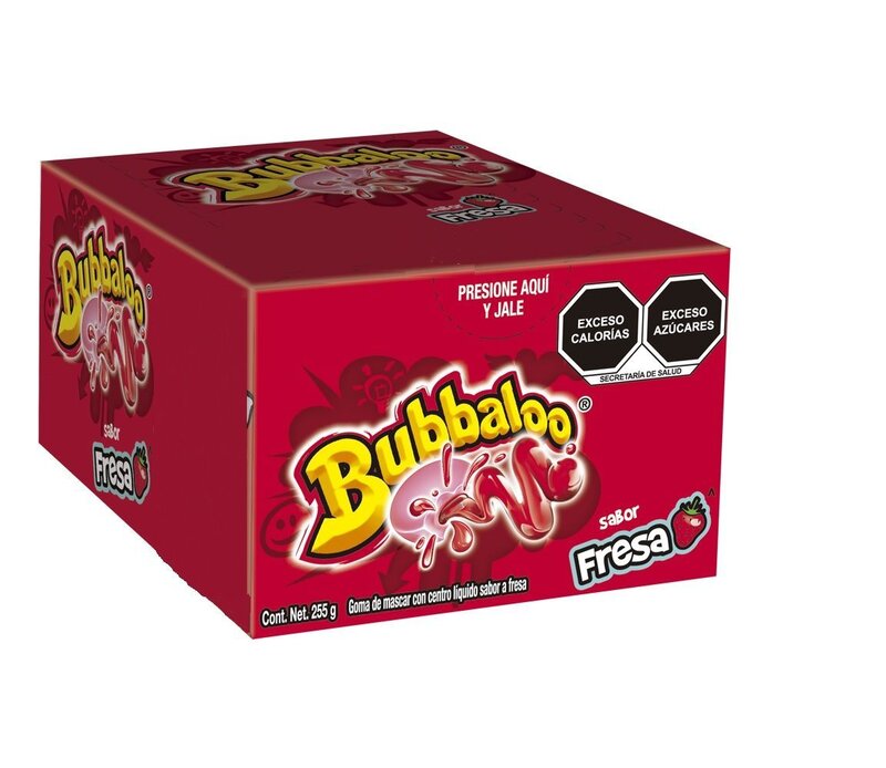 CHICLE BUBBALOO C/47 PIEZAS FRESA