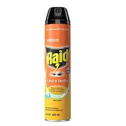 INSECTICIDA RAID CASA Y JARDIN 400 ML NARANJA