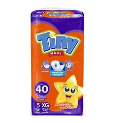 PAÑAL TINY EXTRA GRANDE CON 40 PIEZAS