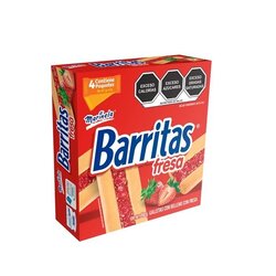 GALLETAS BARRITAS FRESA MARINELA 286 GR C/4 PZ