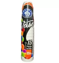VASO TERMICO 1 LITRO C/15 PIEZAS REYMA
