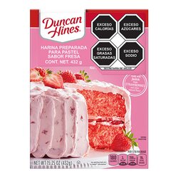 HARINA PASTEL DUNCAN 432 GR STRAWBERRY SUPREME