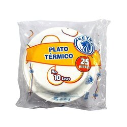 PLATO LISO #10 REYMA CON 25 PIEZAS