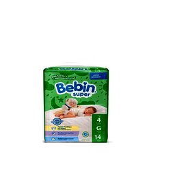 PAÑAL BEBIN GRANDE 14 PIEZAS