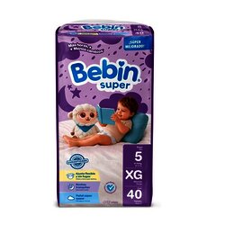PAÑAL BEBIN SUPER EXTRA GRANDE C/40 PZ