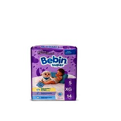 PAÑAL BEBIN SUPER EXTRA GRANDE C/14 PZ