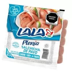 SALCHICHA DE PAVO LALA PLENIA 500 GR