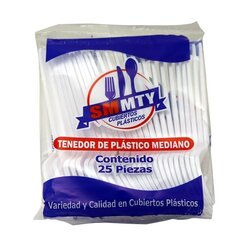 TENEDOR PLASTICO CON 25 PIEZAS