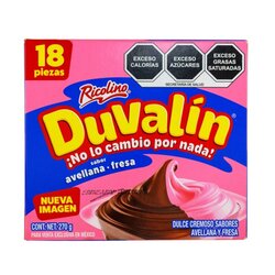 DULCE DUVALIN C/18 PIEZAS AVELLANA Y FRESA