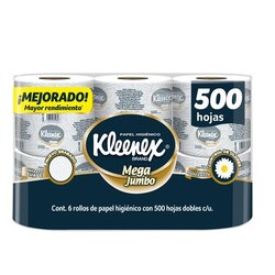 PAPEL HIGIENICO KLEENEX CON 6 ROLLOS DE 500 HOJAS PAPEL HIGIENICO KLEENEX CON 6 ROLLOS DE 500 HOJAS