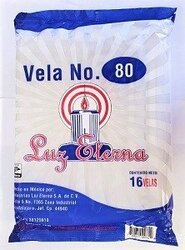 VELA LUZ ETERNA #80 CON 16 PIEZAS