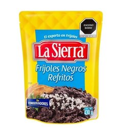 FRIJOLES POUCH LA SIERRA 430 GR REFRITOS NEGROS