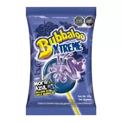 PALETA BUBBA XTREME MORA BOLSA CON 20 PIEZAS