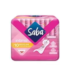 TOALLA FEMENINA SABA REGULAR 10 PIEZAS