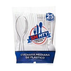 CUCHARA PLASTICO CON 25 PIEZAS