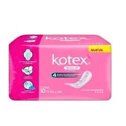 TOALLA FEMENINA KOTEX ANATOMICA SIN ALAS 10 PZ