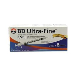 JERINGA DESECHABLE INSULINA 1 ML PAQ CON 40 PZ