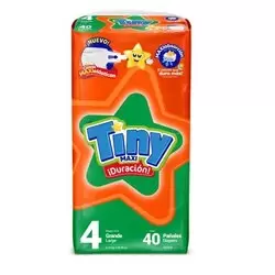 PAÑAL TINY GRANDE CON 40 PIEZAS