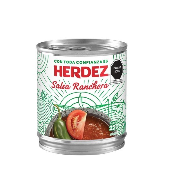 SALSA HERDEZ RANCHERA LATA 220 GR [1075] Comercial Treviño
