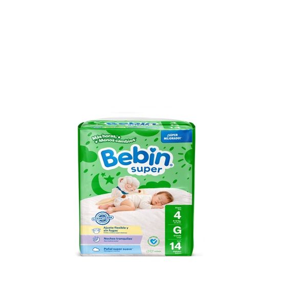 PAÑAL BEBIN GRANDE 14 PIEZAS
