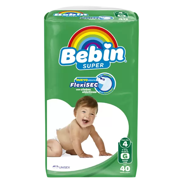 PAÑAL BEBIN GRANDE 40 PIEZAS