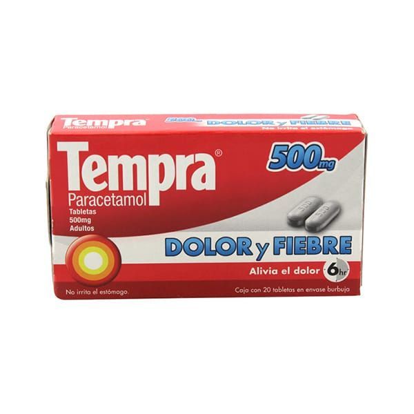 TEMPRA 500 MGR CON 20 TABLETAS