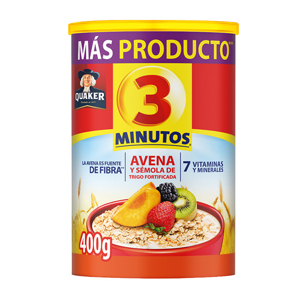 CEREAL AVENA 3 MINUTOS BOTE 400 GR