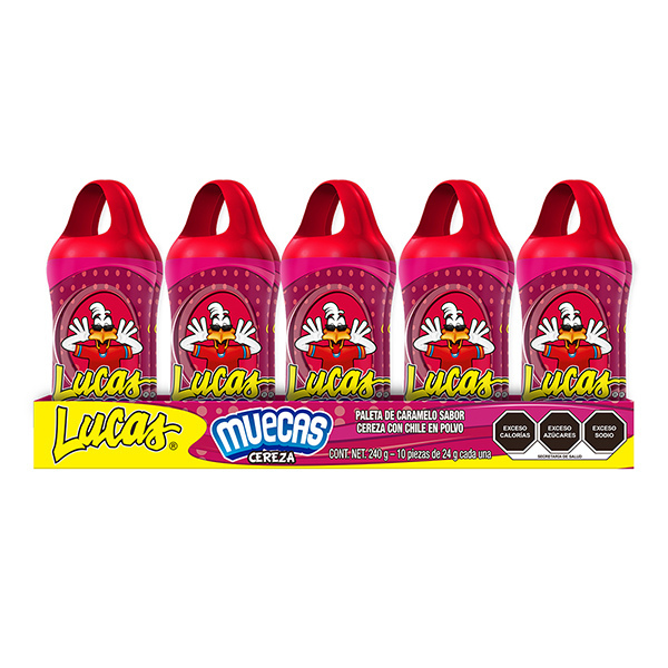 MUECAS LUCAS C/10 PIEZAS CEREZA