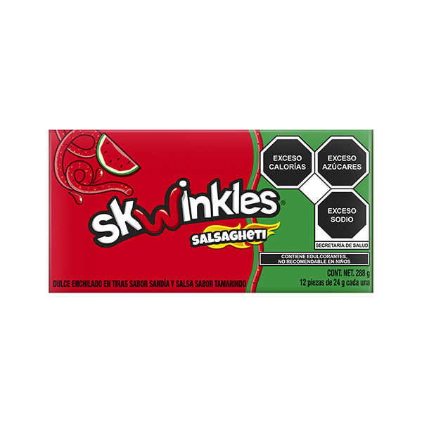 GOMA SKWINKLES SALSAGHETTI 12 PZAS SANDIA