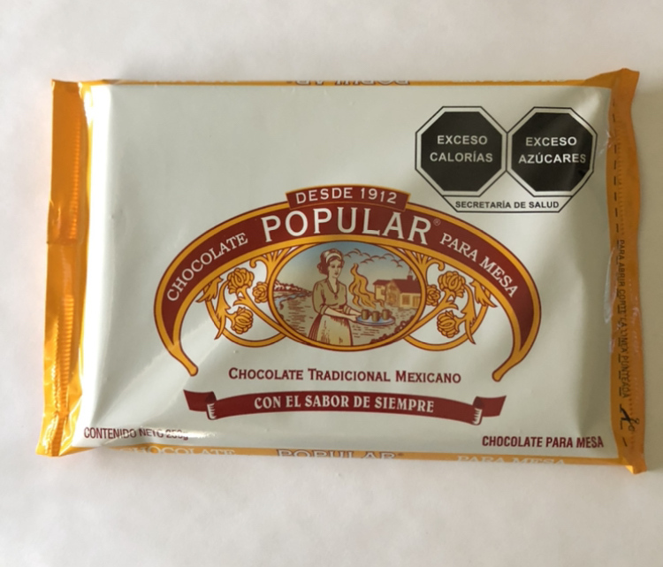 CHOCOLATE POPULAR MARQUETA 250 GR