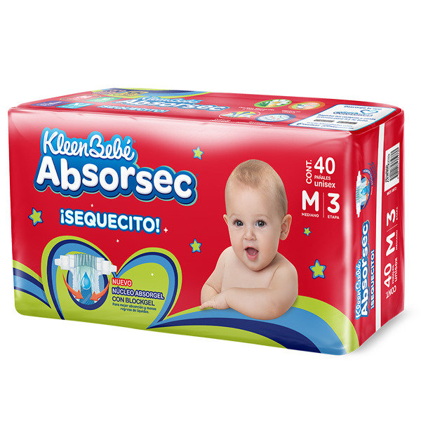 PAÑAL ABSORSEC ULTRA MEDIANO 40 PIEZAS