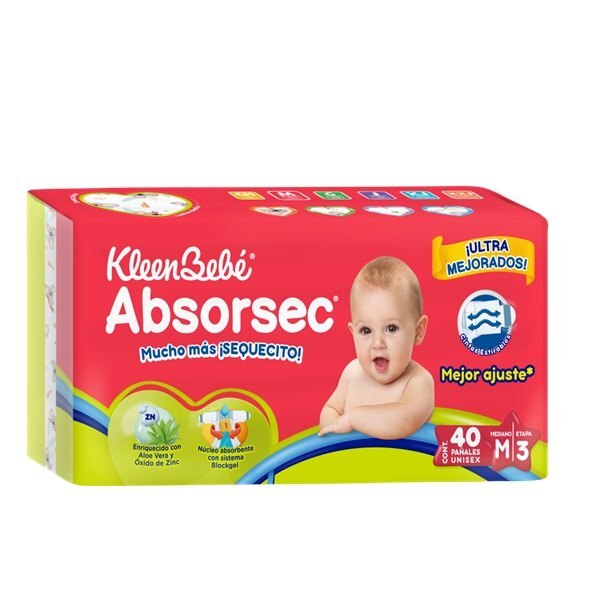 PAÑAL ABSORSEC ULTRA MEDIANO 40 PIEZAS