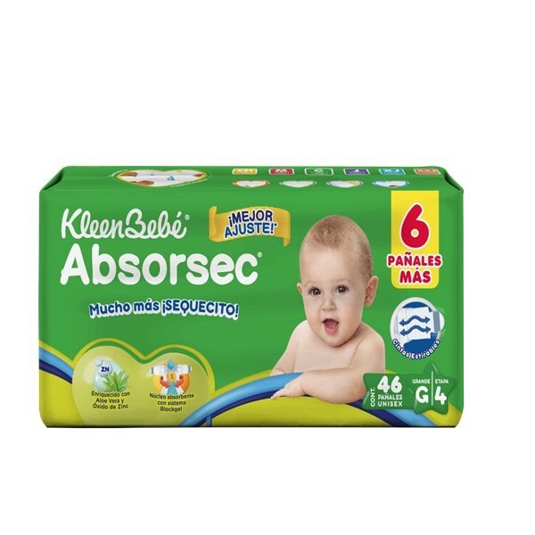 PAÑAL ABSORSEC ULTRA GRANDE 40 PIEZAS