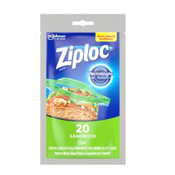 BOLSA ZIPLOC SANDWICH C/20 PIEZAS