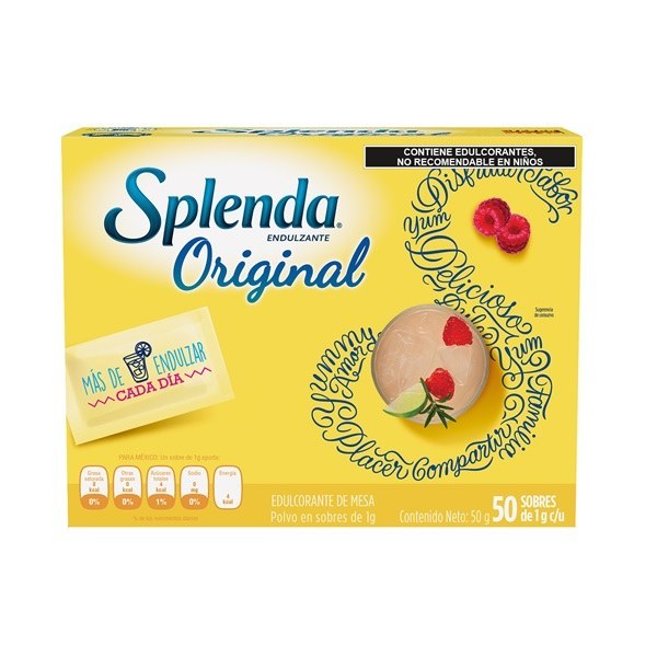 SPLENDA CON 50 SOBRES DE 1 GRAMO