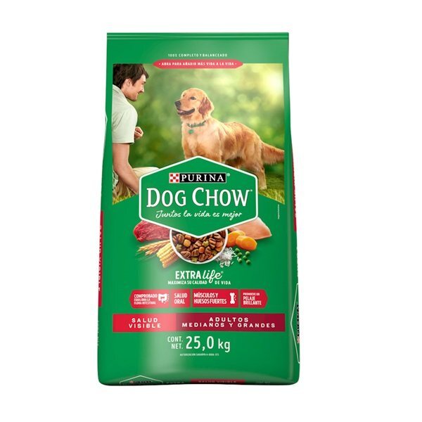 ALIMENTO PERROS DOG CHOW ADULTO RAZAS MEDIANAS 25 KG