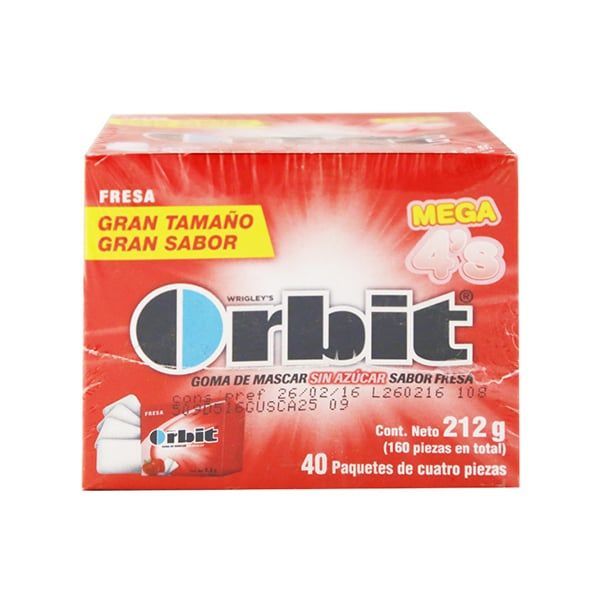 CHICLE ORBIT EXH C/40 PIEZAS FRESA