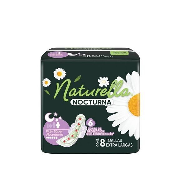 TOALLA NATURELLA NOCTURNA CON ALAS C/8 PZ