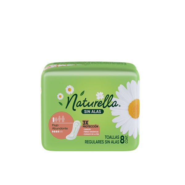 TOALLA NATURELLA SIN ALAS C/8 PIEZAS