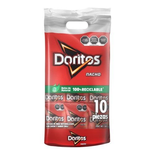 DORITOS NACHOS 10 PACK DE 54 GR