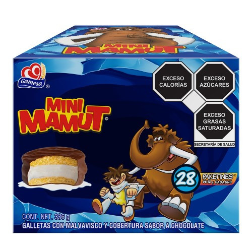 GALLETA MINI MAMUT 336 GR EXH 28 PIEZAS